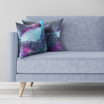 poduszki z tkaniny w kosmos