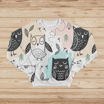 sweatshirt made of owls fabric