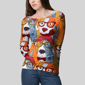 bluza z materiału w świąteczny sweter