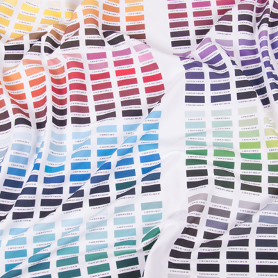Color guide printed of fabric