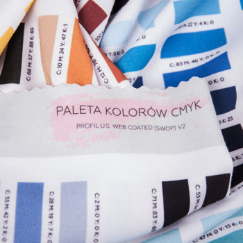 Fabric printed with color guide