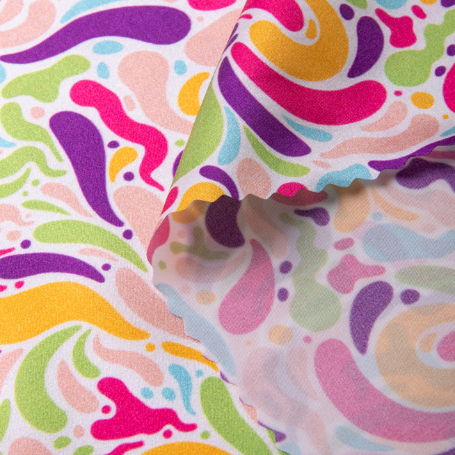 Custom printed silk satin