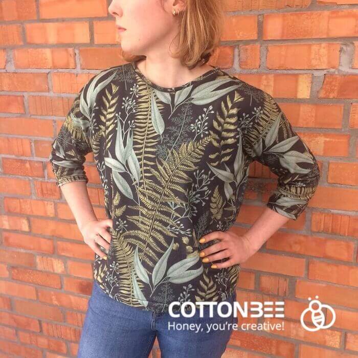 Sweatshirt aus einem bei CottonBee bestellten Stoff