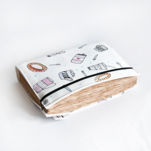 Notepad with cotton cloth cover