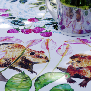 Custom printed cotton tablecloth