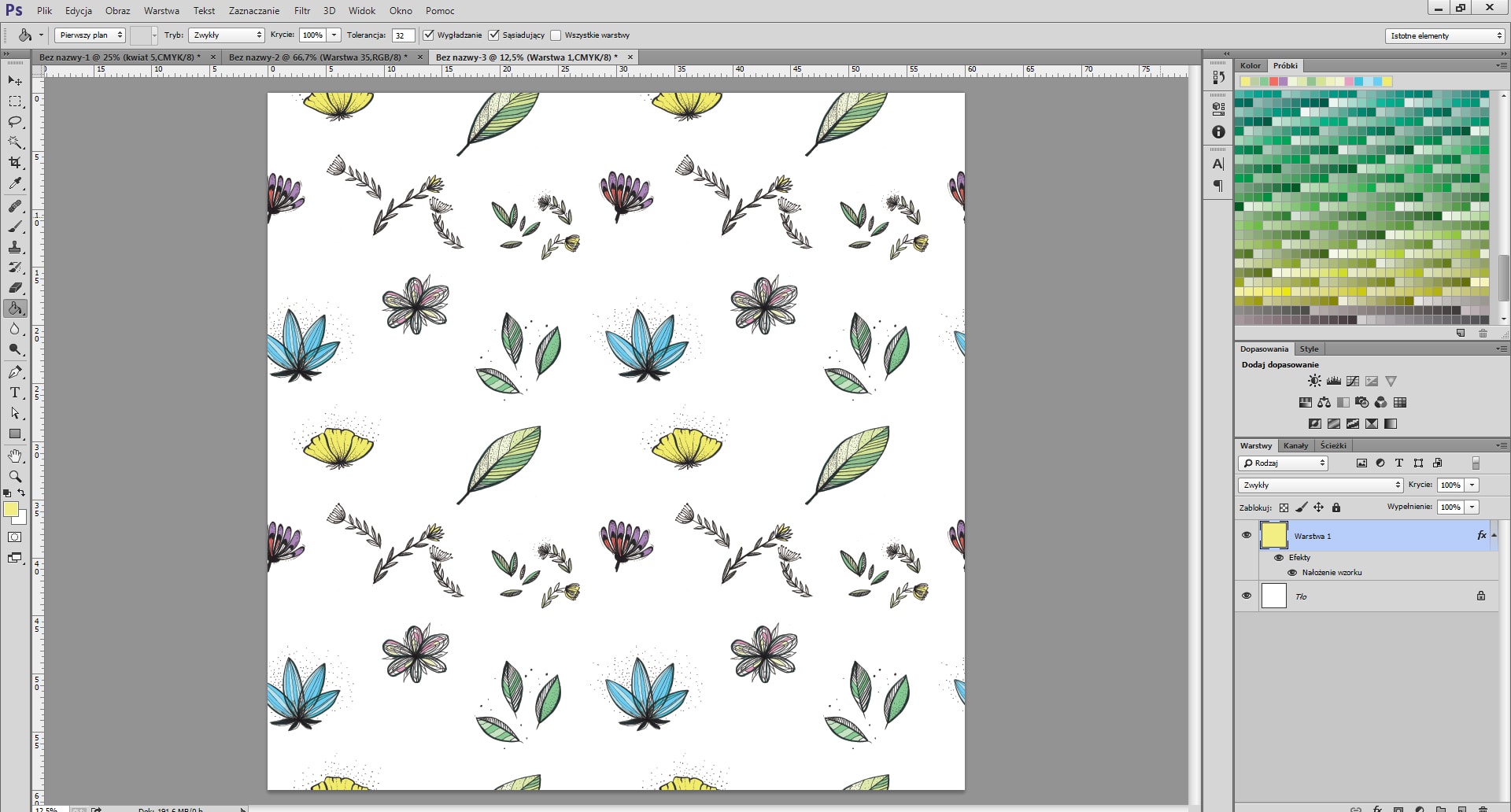 seamless pattern for fabric printing