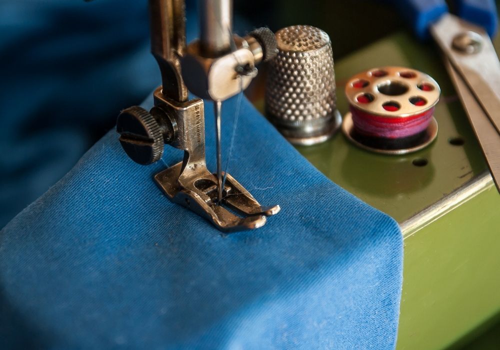 sewing with the machine