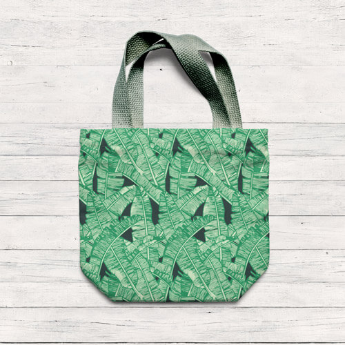 eco bag with tropical leaves