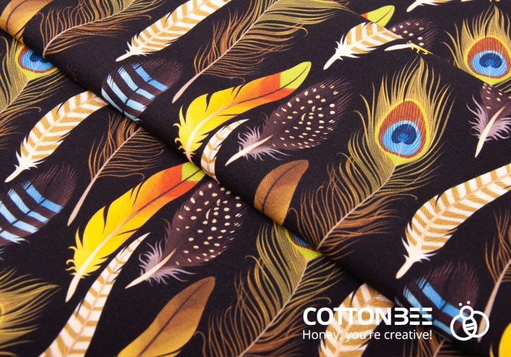 peacock feather design fabric