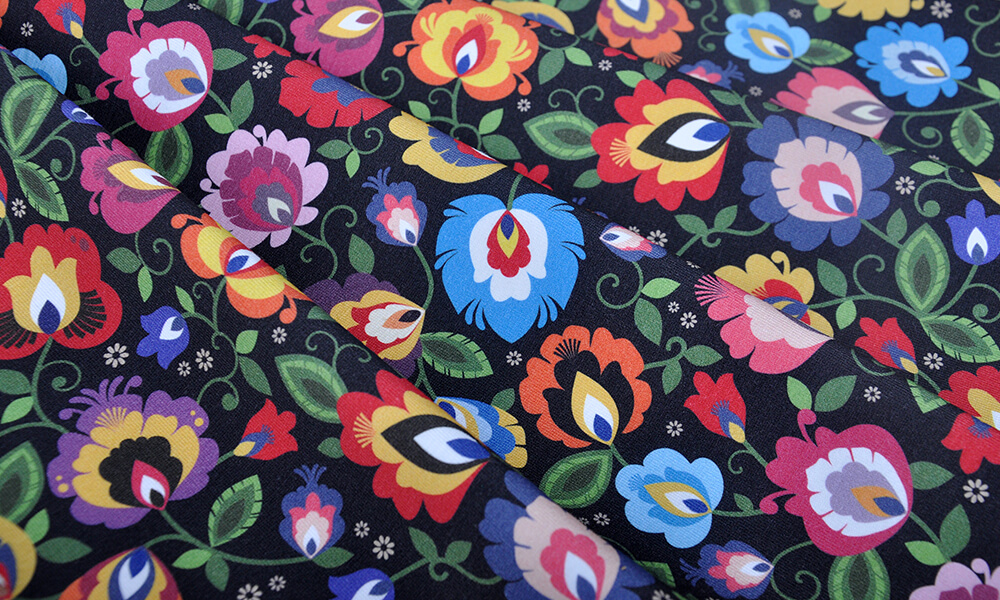 colorful fabric prints