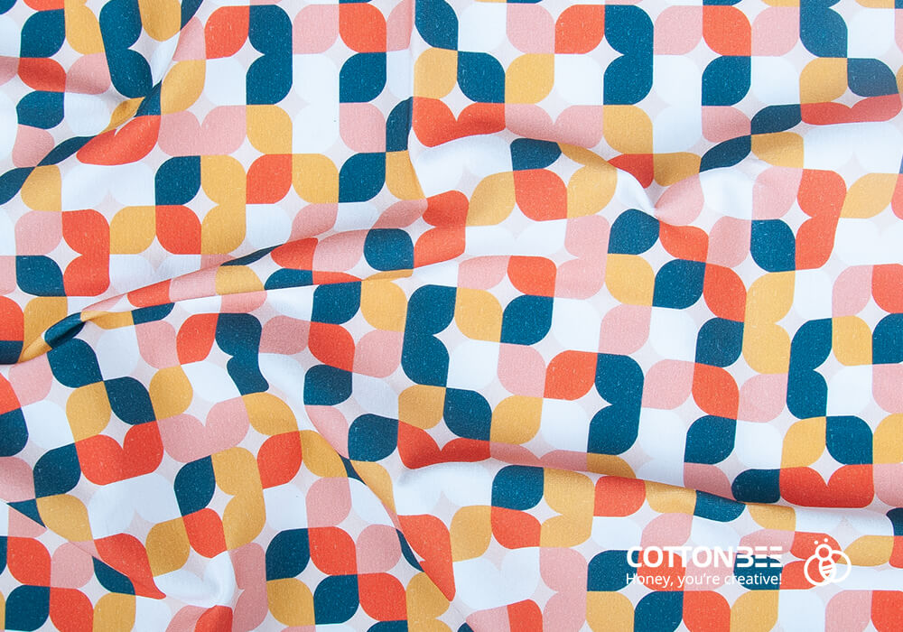 '60s fabrics printed digitally by CottonBee. Pattern available at ctnbee.com 