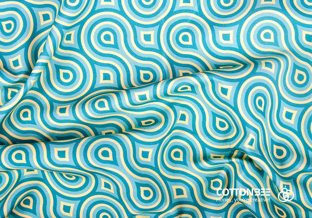 '60s fabrics printed digitally by CottonBee. Pattern available at ctnbee.com 