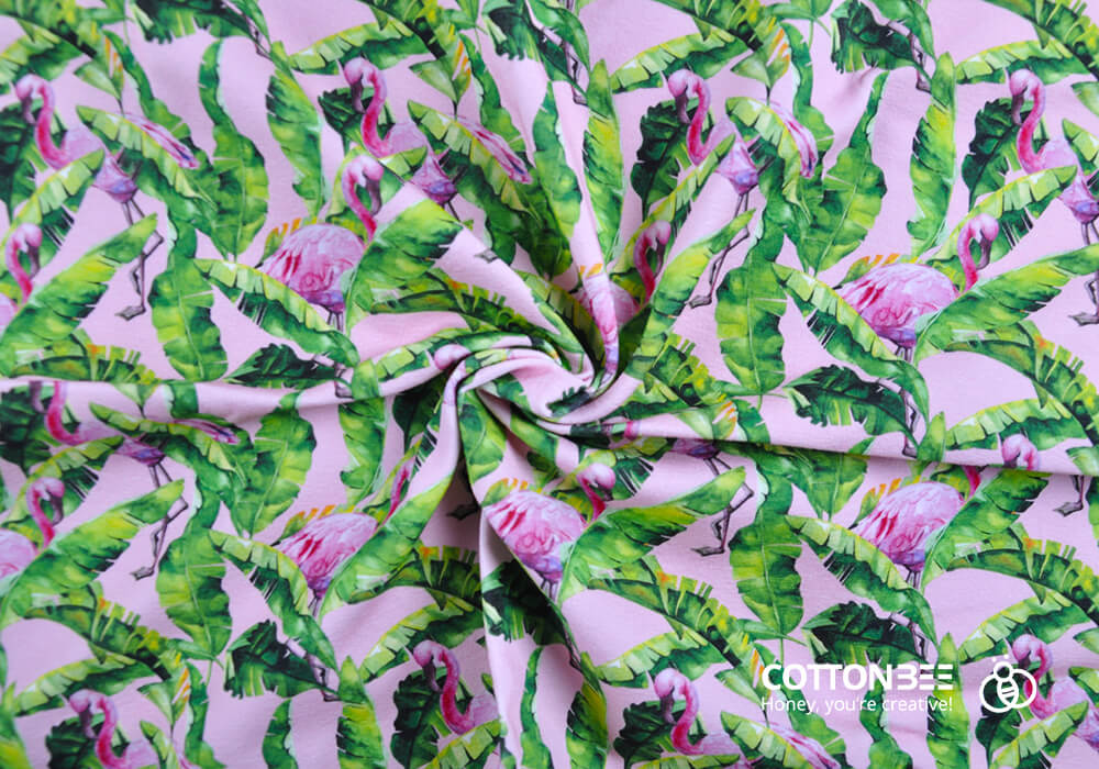 Flamingo printed fabric - get ready for the summer!