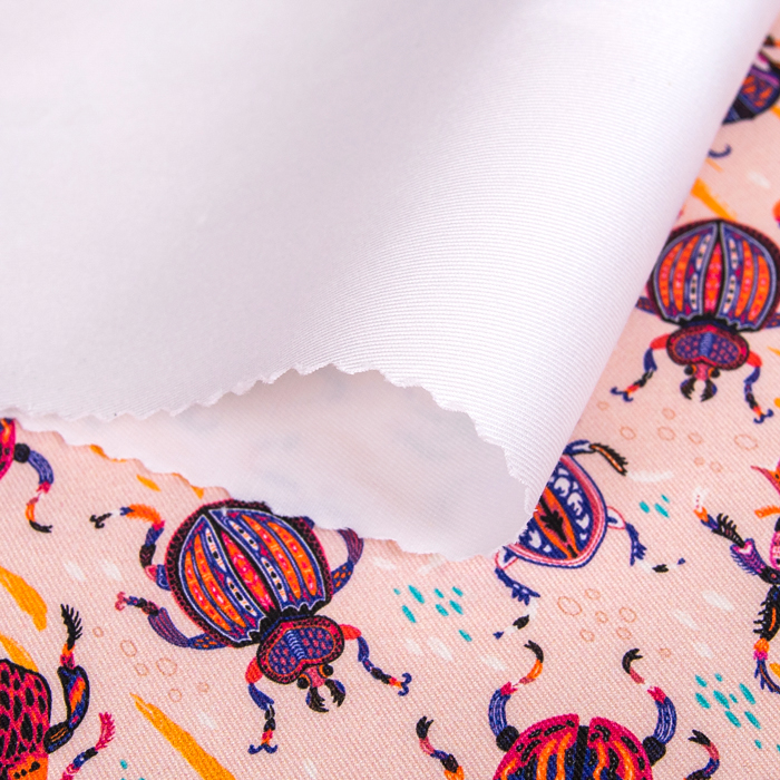 Custom printed organic cotton twill fabric