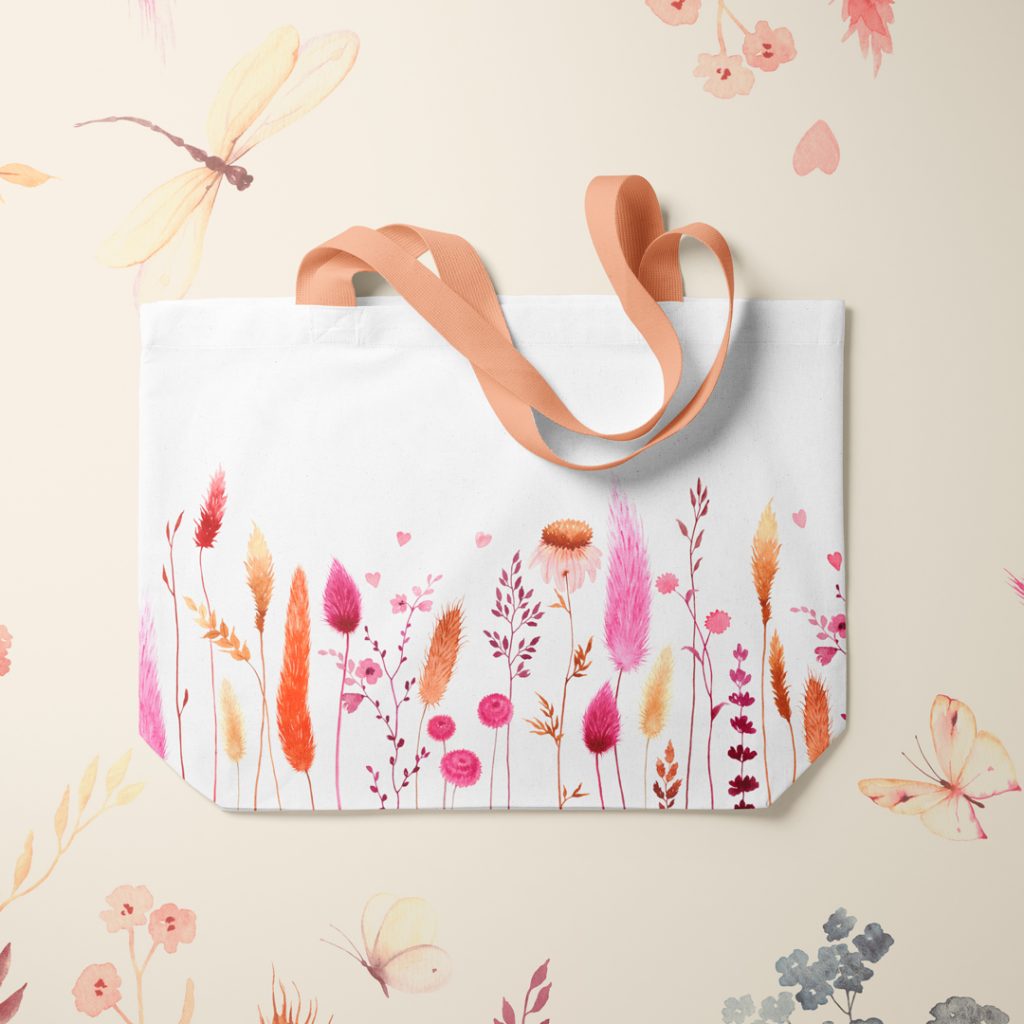Bag made out of cotton gabardine printed at CottonBee