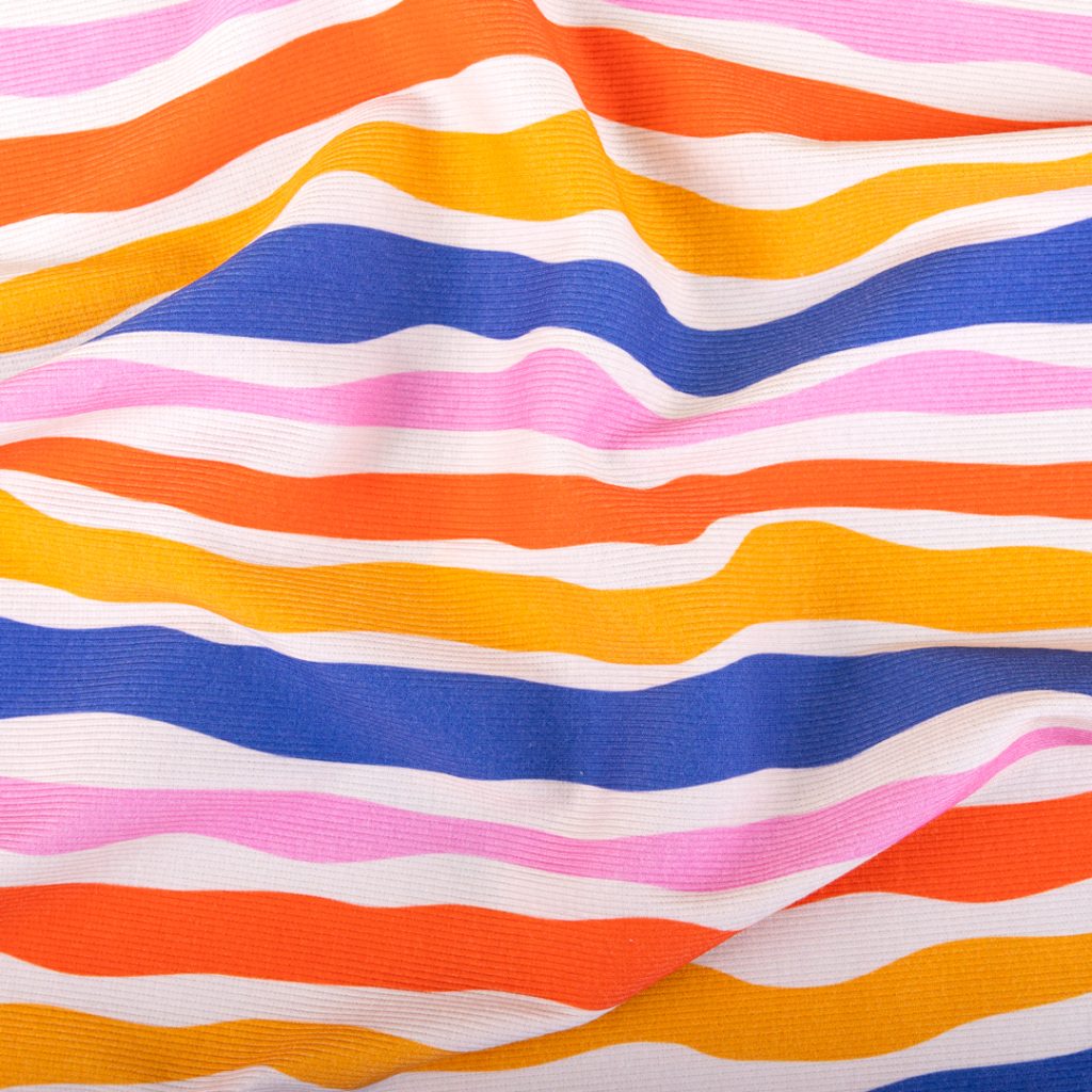 Dzianina prążkowana z bawełny organicznej CottonBee