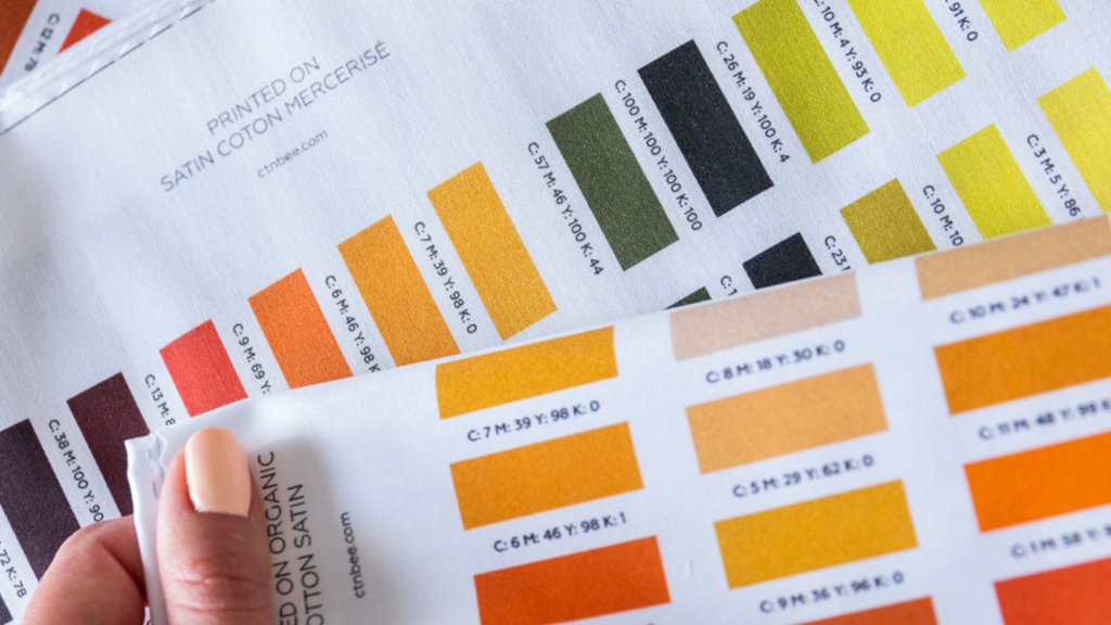 Color sample on Mercerized Satin Cotton.