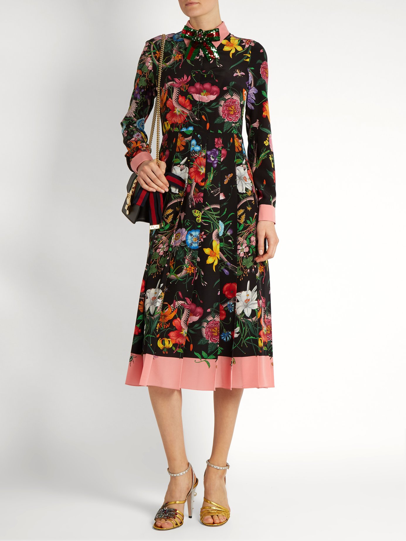 kwiatowe wzory na pokazach mody na 2018