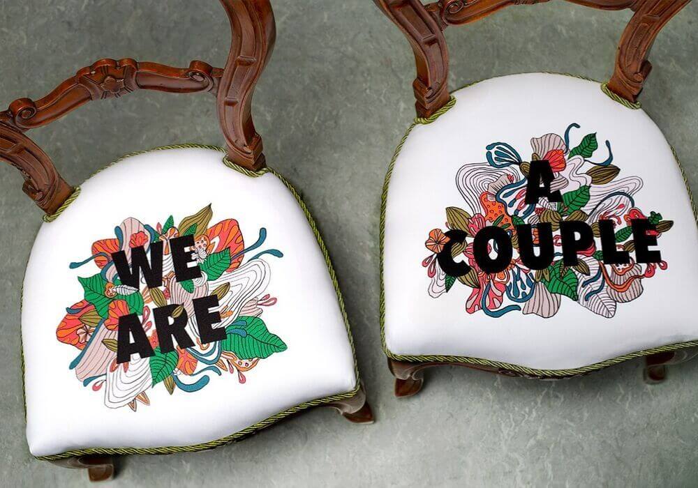 krzesla tapicerowane z gabardyny