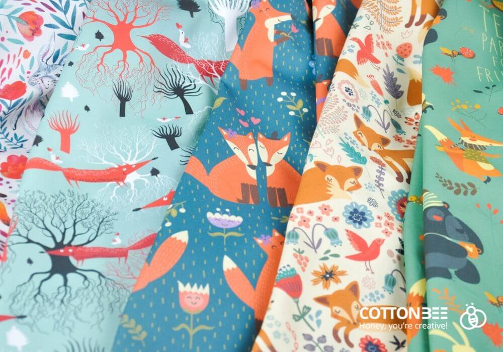 Fuchsstoff aus Baumwolle