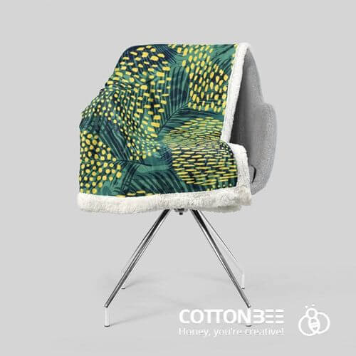 pled z motywem zwierzecym wydrukowany na materiale