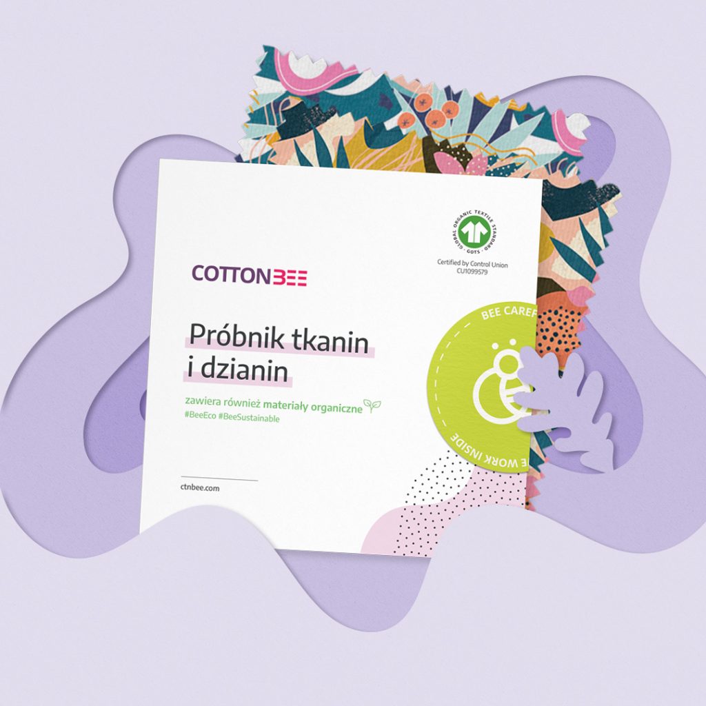 Próbnik tkanin i dzianin, na których możesz drukować w CottonBee