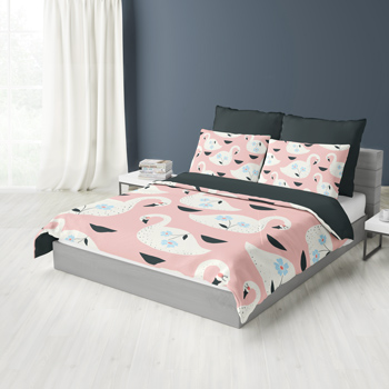 bedding made of swan fabric