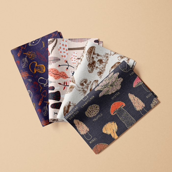 mushroom print sewing fabric