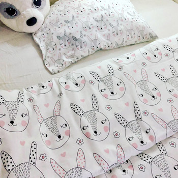 cotton kids bedding printed on demand