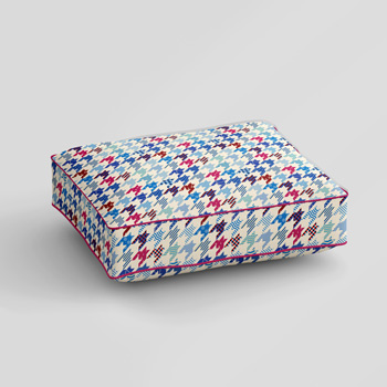 pillow made of houndstooth fabric