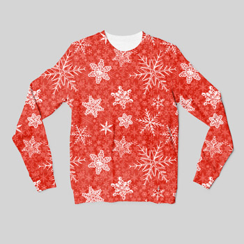 Pullover-bedruckt mit Schneeflocken-Muster
