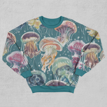bluza z materiału w meduzy
