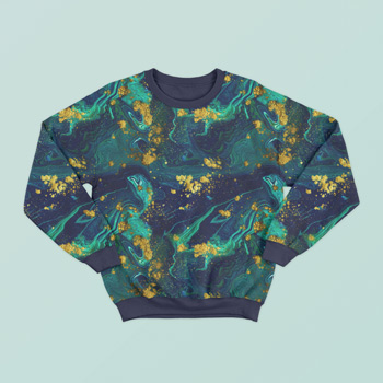 sweatshirt made of paint swirls fabric