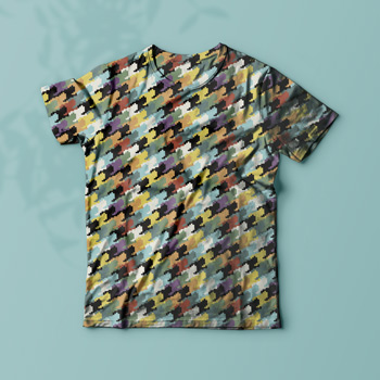 tshirt made of houndstooth fabric