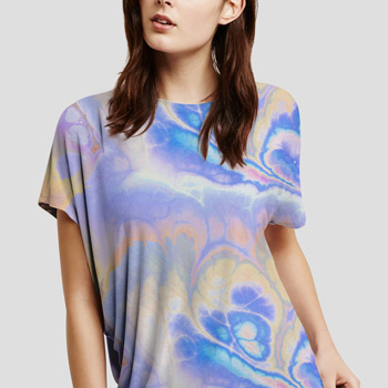 tshirt made of paint swirls fabric