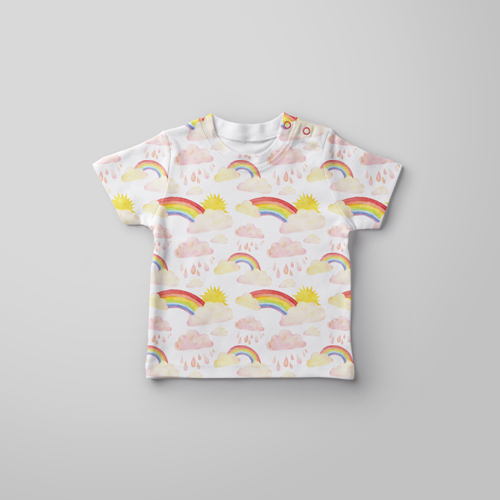 rainbow fabric tshirt