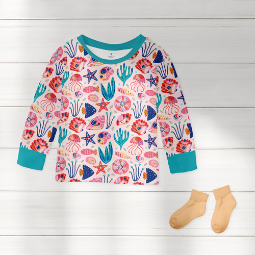 pyjama made of cotton jellyfish fabric