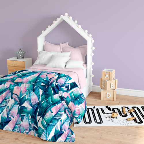 bedshit made of watercolour fabric