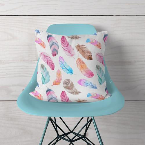pillow made of watercolour fabric